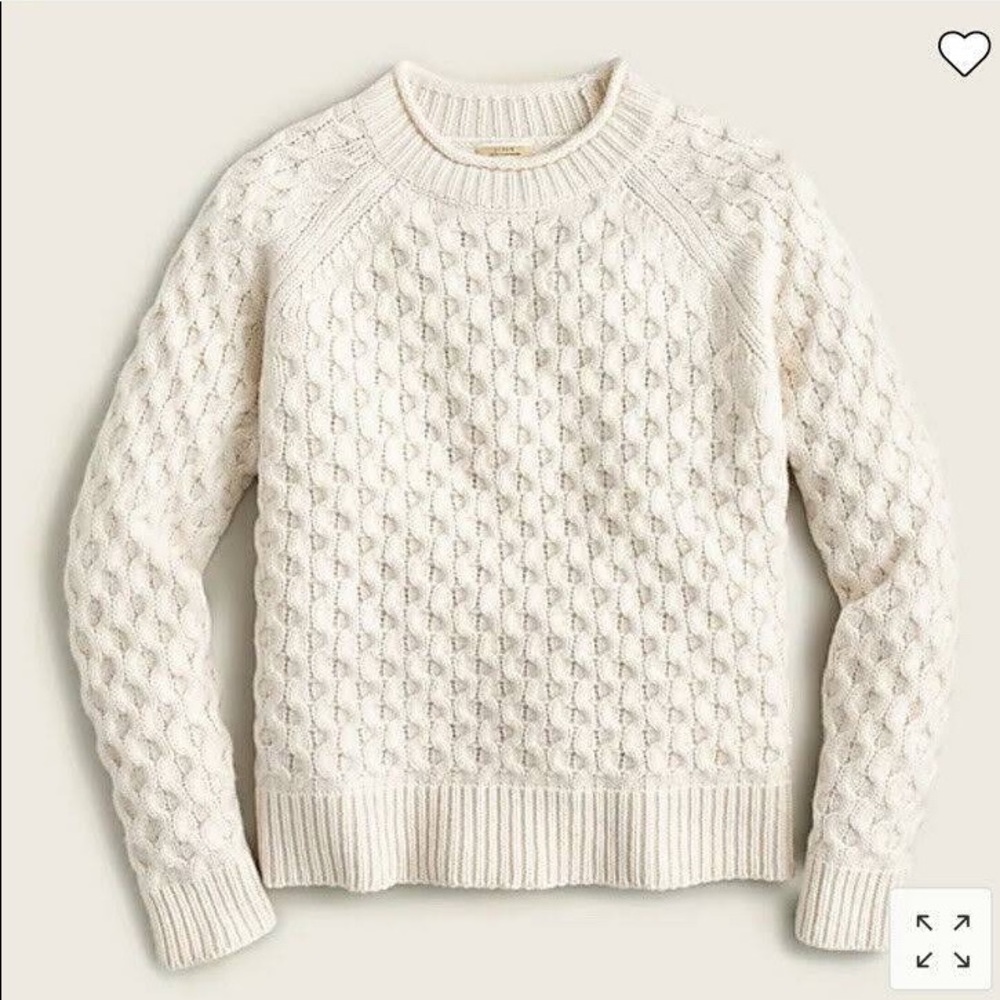 J.Crew 100% cashmere honeycomb sweater